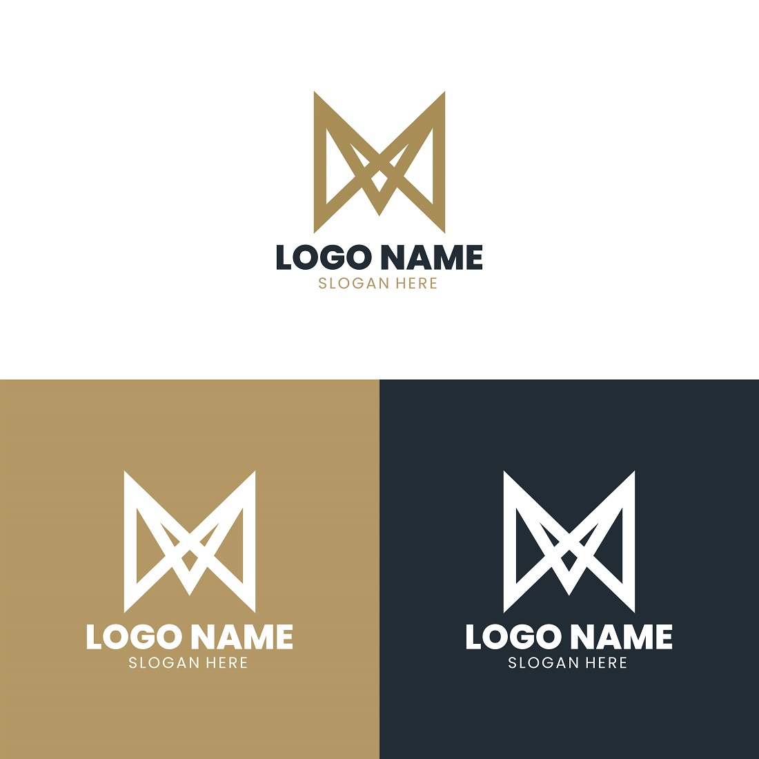 Branding identity corporate vector logo m design preview image.