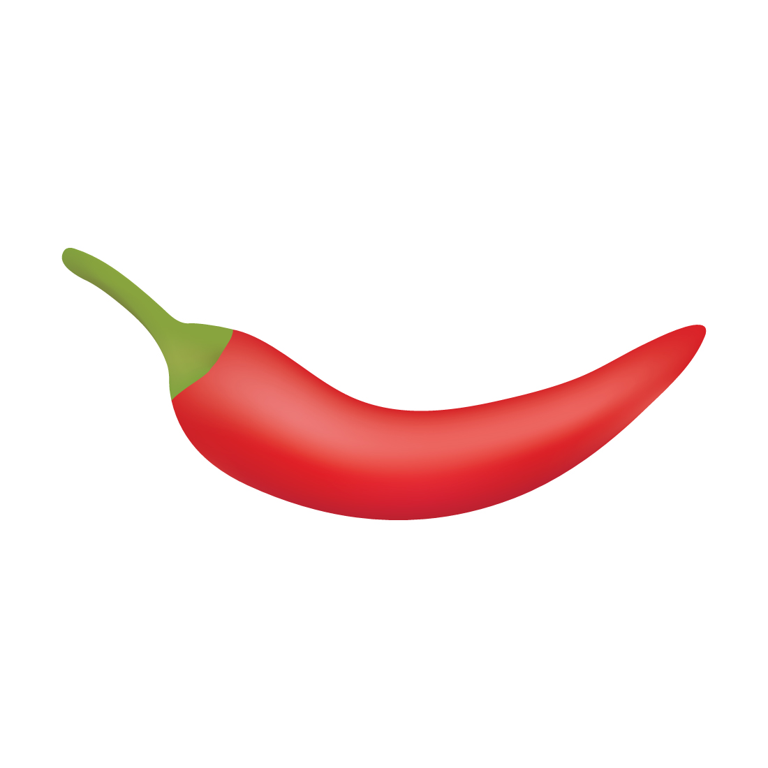 Red Chili Illustration On White Background preview image.