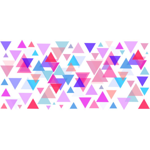 Geometric triangles multicolor creative background cover image.
