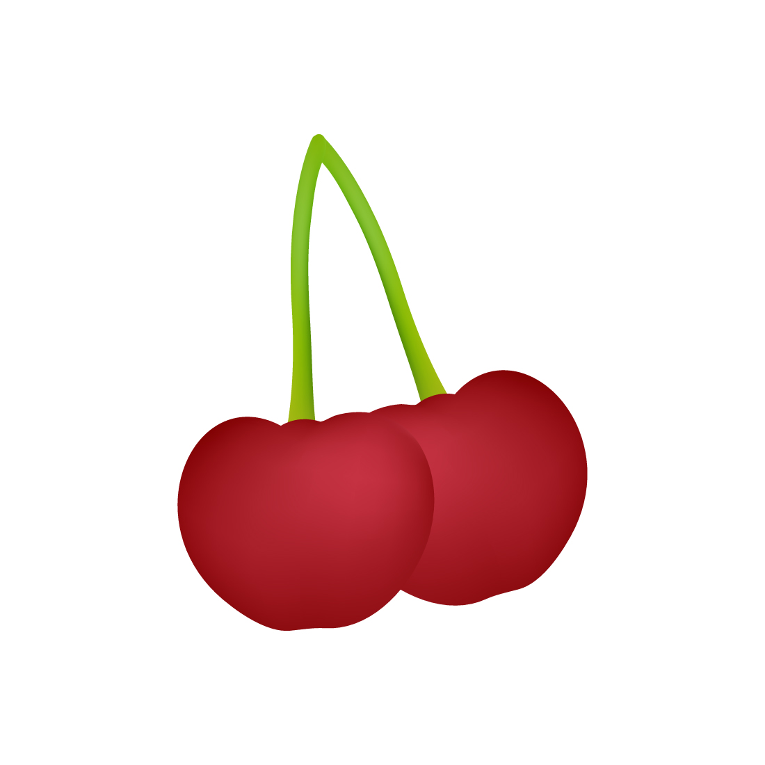 Cherry Illustration On White Background preview image.