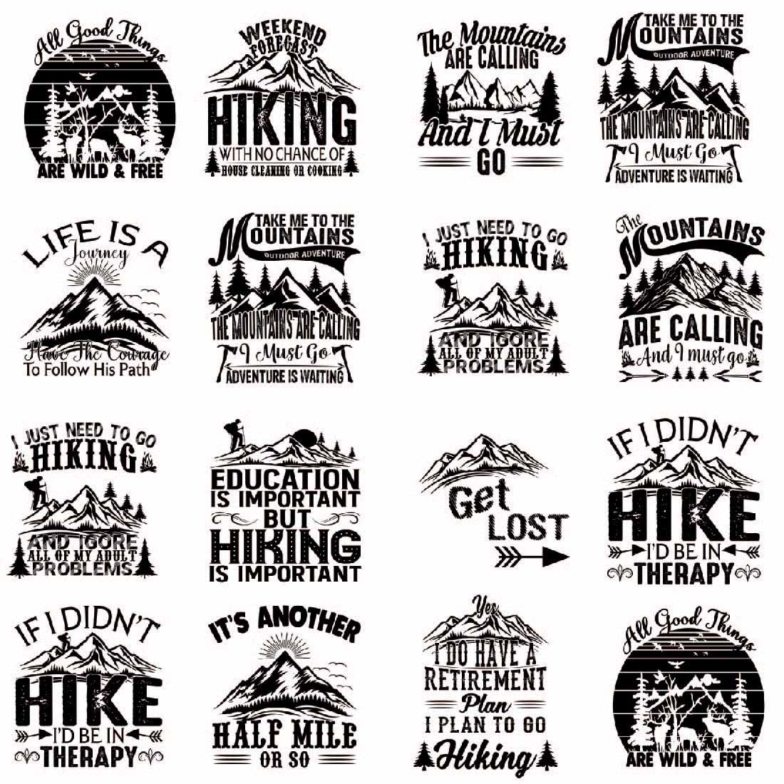 Hiking Saying & quotes, SVG T-Shirt Design |The Mountains are calling and I must go, Retro It's All About Jesus Typography Tshirt Design | Ai, Svg, Eps, Dxf, Jpeg, Png, Instant download T-Shirt | 100% print-ready Digital vector file cover image.