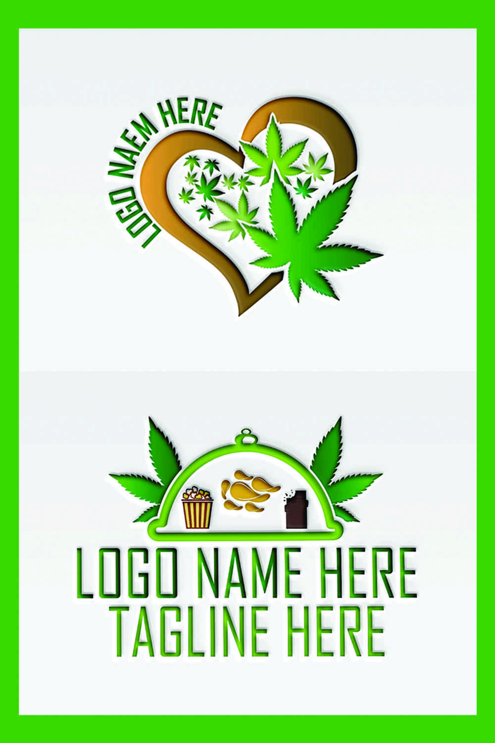 5 creative medical cannabis logo design pinterest preview image.