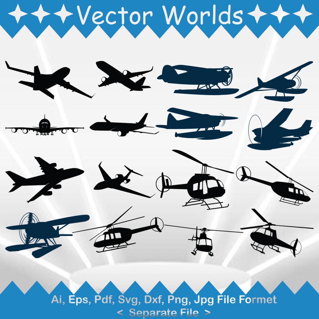 Air Transport SVG Vector Design preview image.