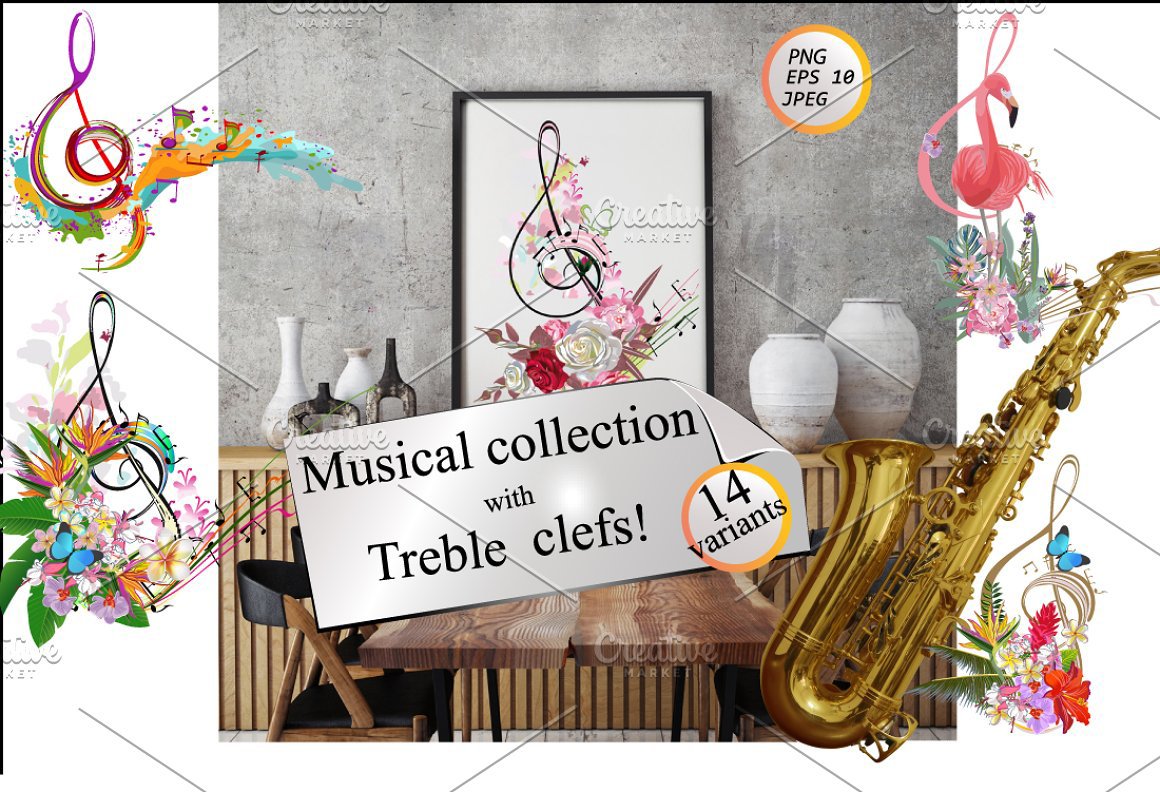 Musical Treble clefs! cover image.