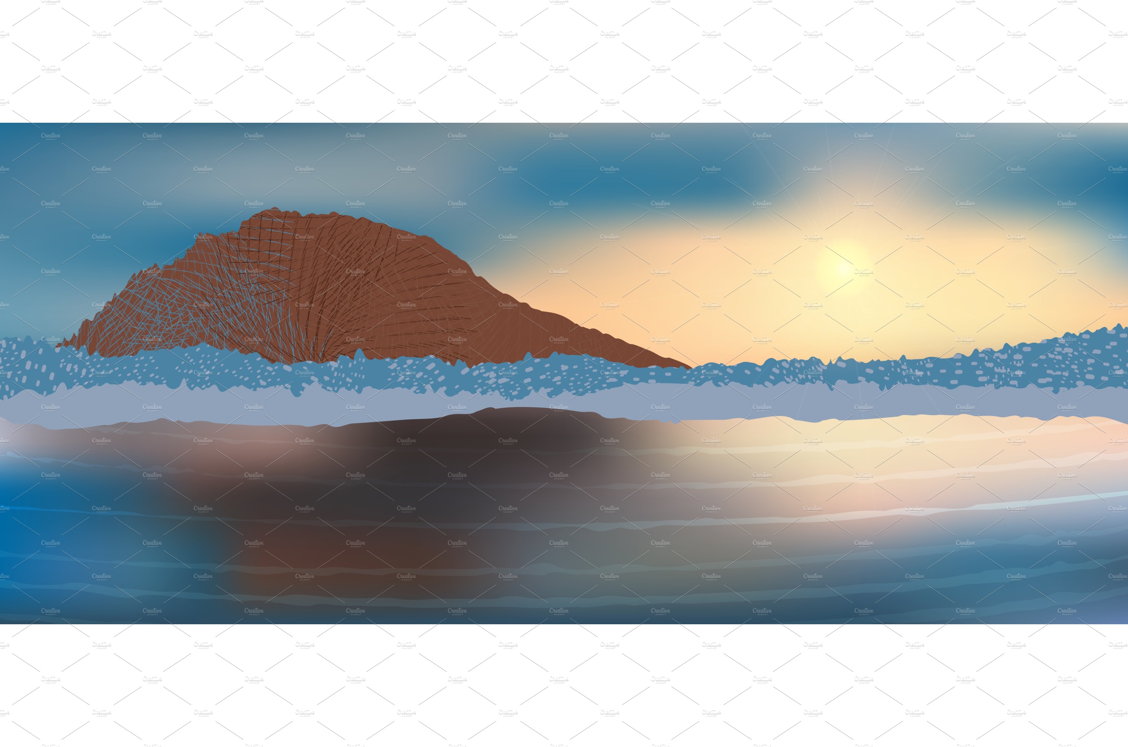 Winter sunset panarama cover image.