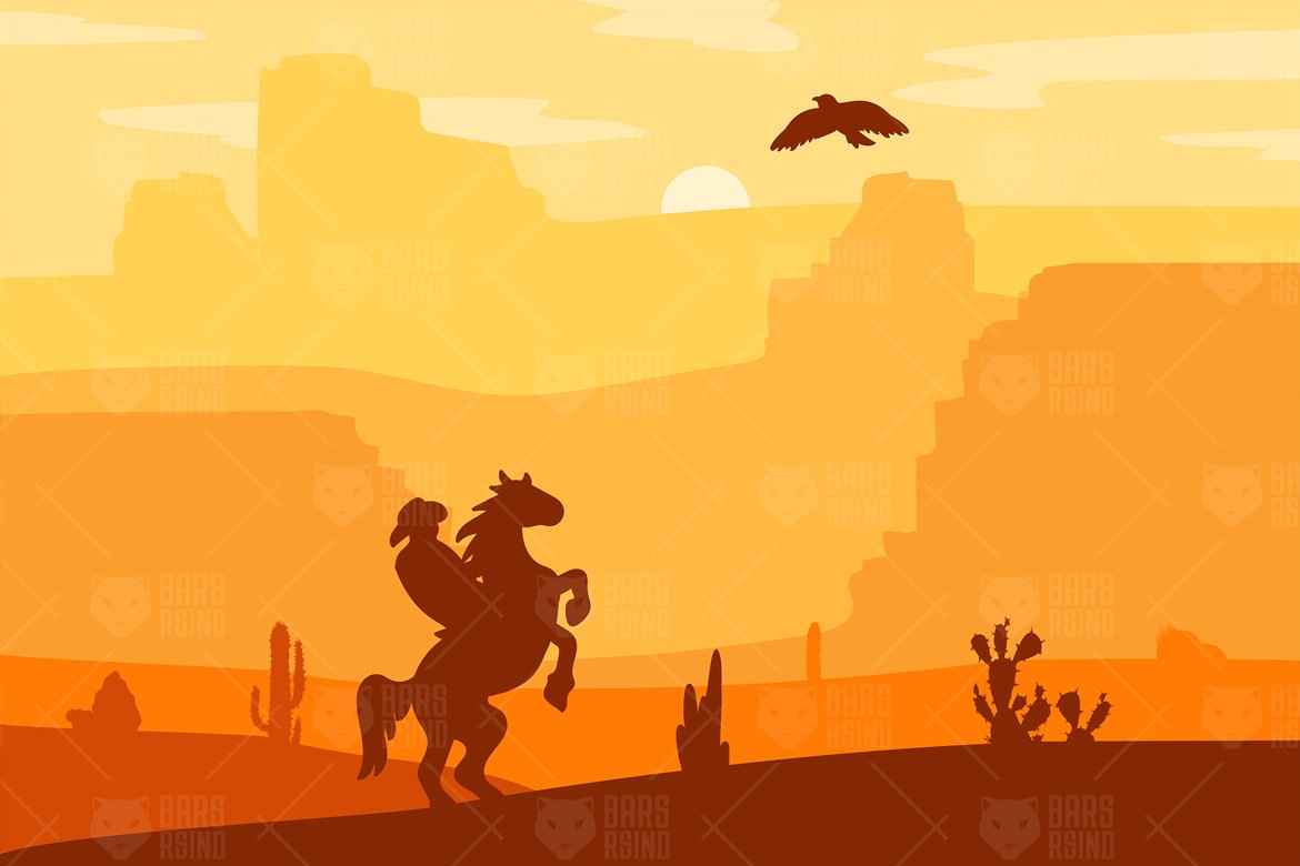 Retro Wild West Hero On Horse cover image.