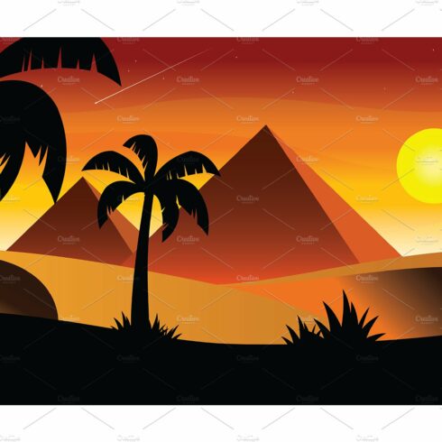Egypt Sunset With Palm Trees cover image.