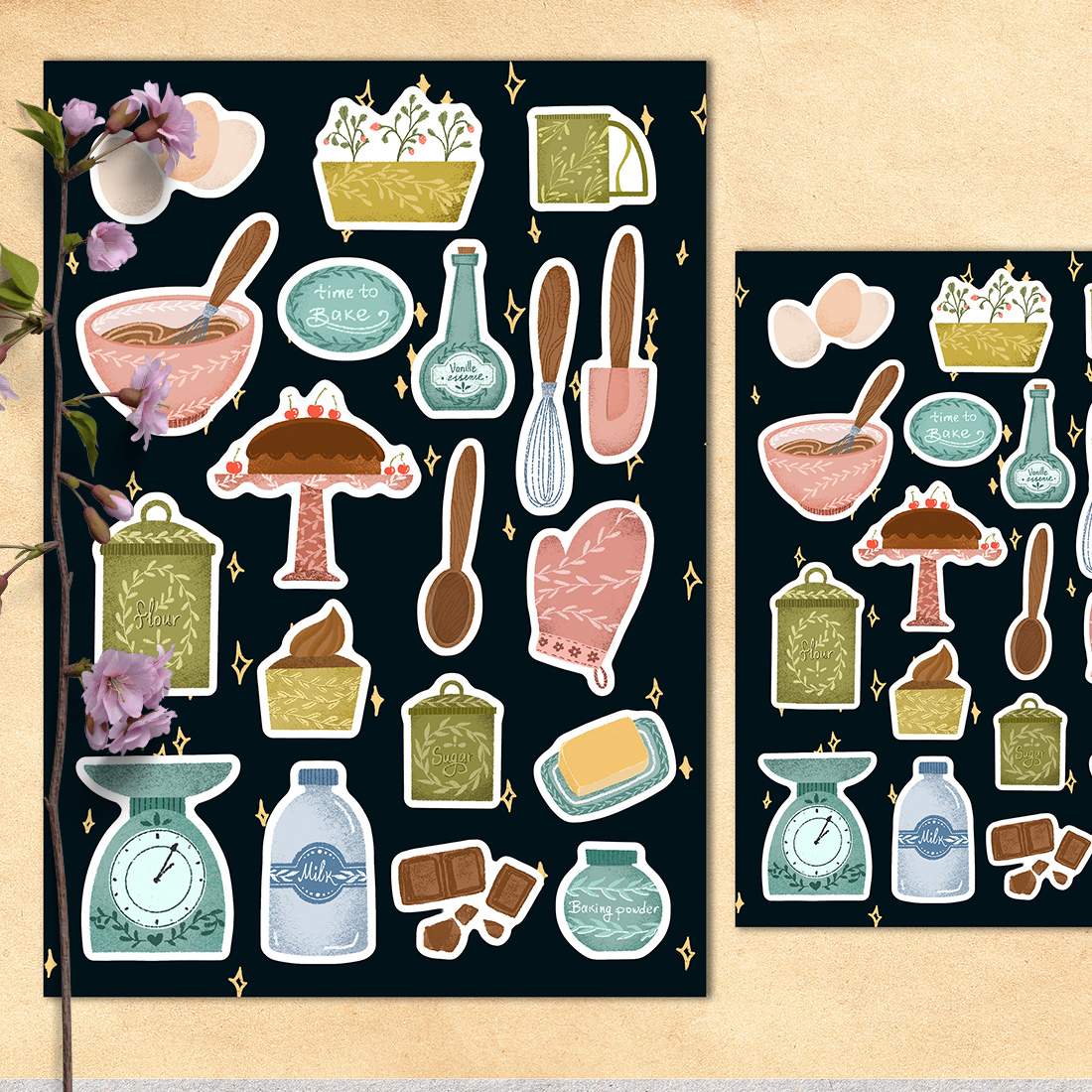 Home bake sticker pack preview image.