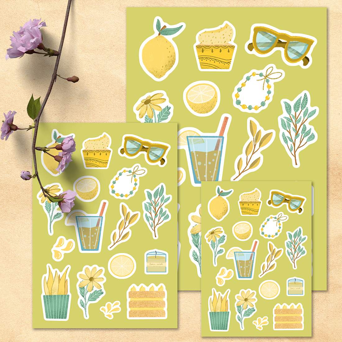 Lemonade sticker pack preview image.