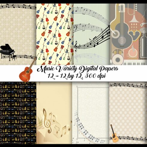 Music Variety Digital Papers cover image.