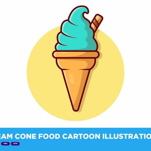 Ice Cream Cone Food Cartoon cover image.