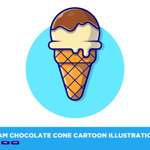 Ice Cream Chocolate Cone Cartoon cover image.