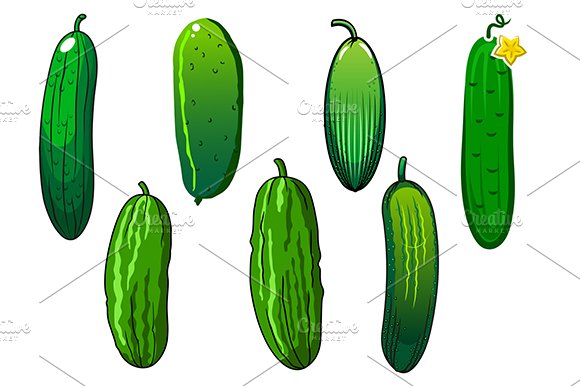 Crispy green cucumbers cover image.