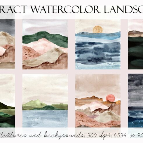 Abstract Watercolor Landscape Prints cover image.