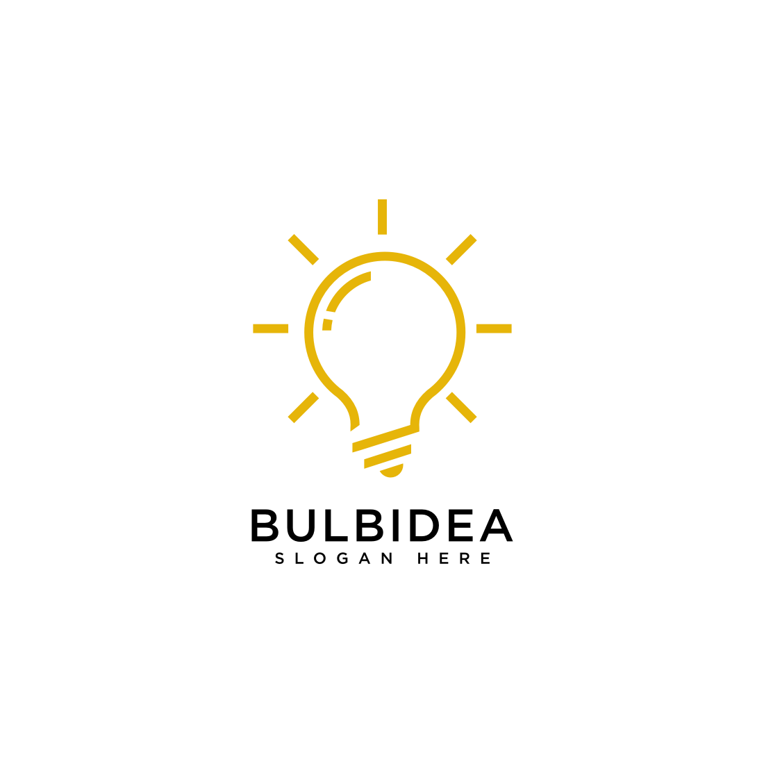 bulb lamp logo vector design preview image.