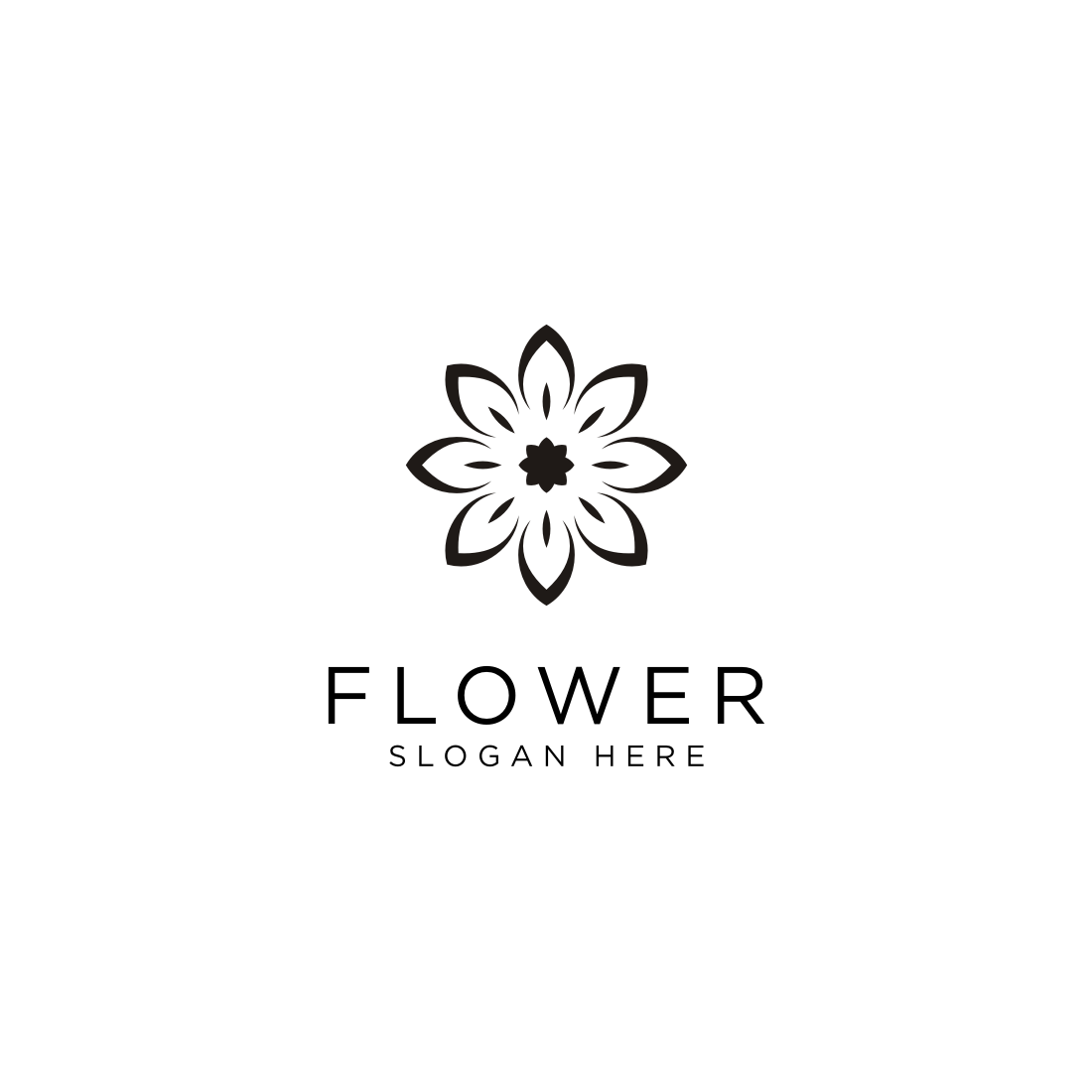 flower nature beauty logo vector design preview image.