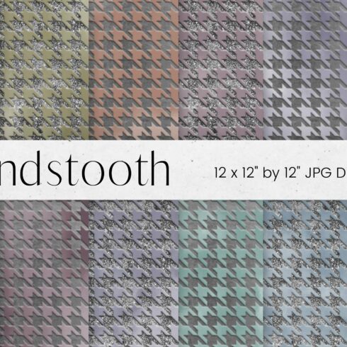 Silver Houndstooth Digital Paper cover image.