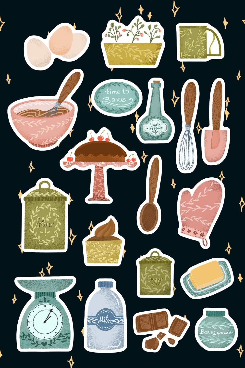 Home bake sticker pack pinterest preview image.