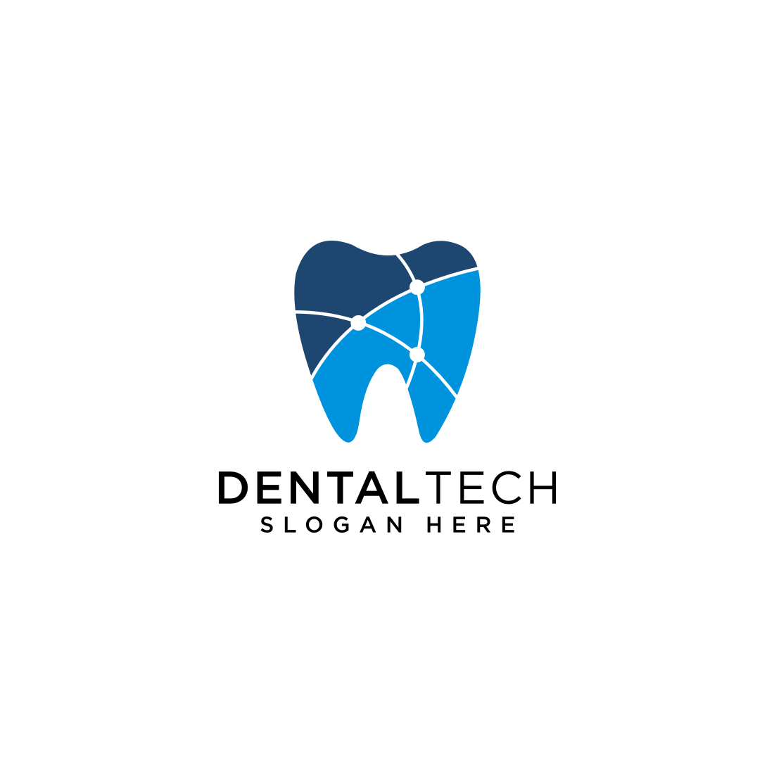 dental technology logo vector design preview image.
