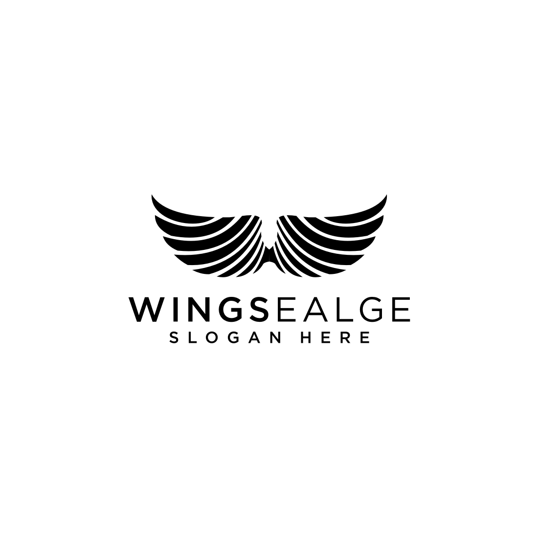 wings eagle logo vector design preview image.