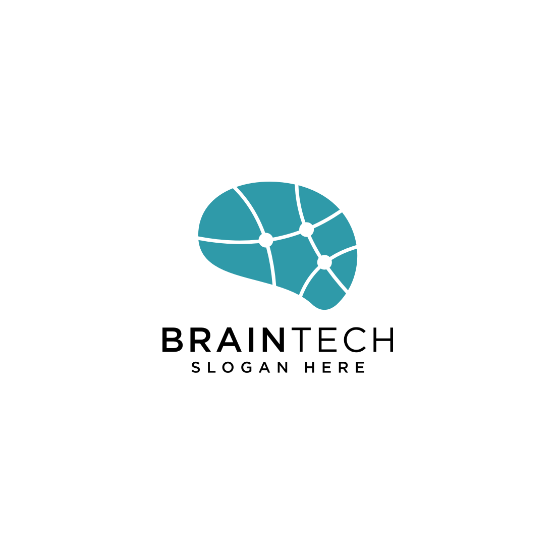 Creative brain logo design Royalty Free Vector Image