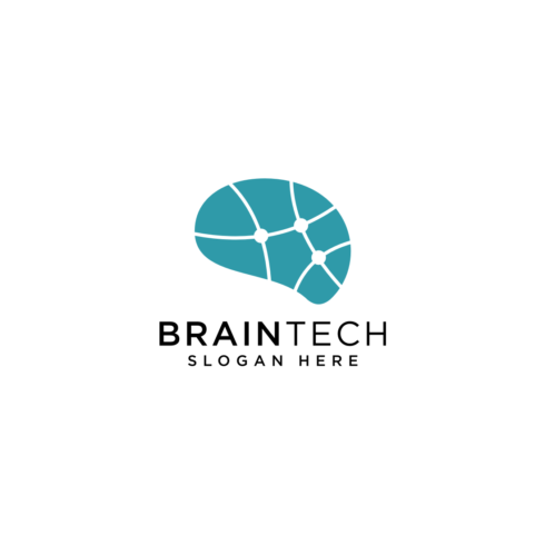 brain technology logo vector design cover image.