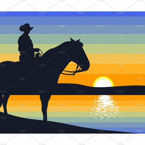 Cartoon Silhouette Of Cowboy cover image.