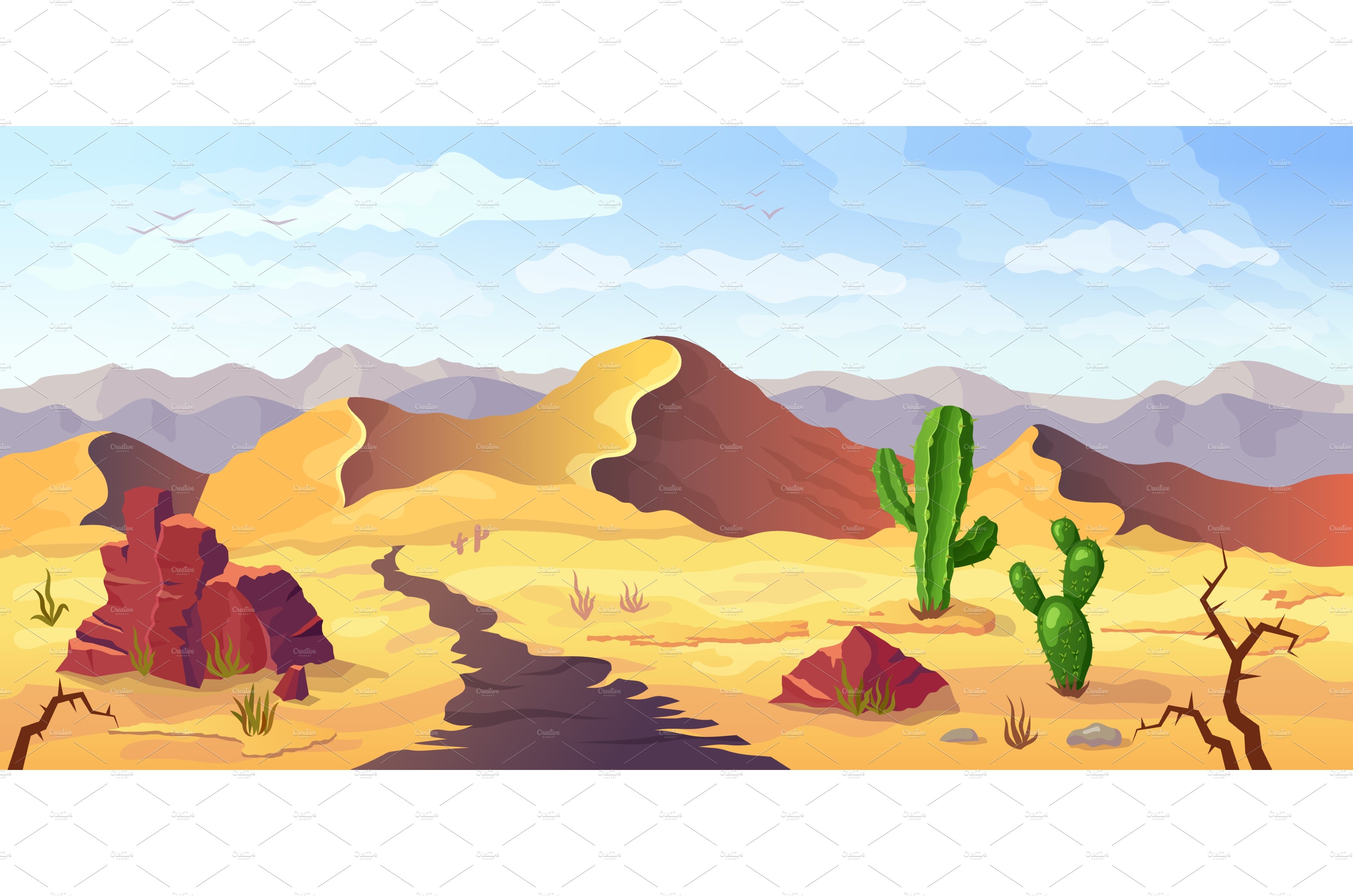 Desert background Arizona cactus cover image.