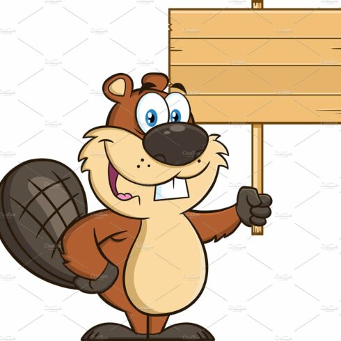 Cute Beaver Cartoon Mascot Character cover image.