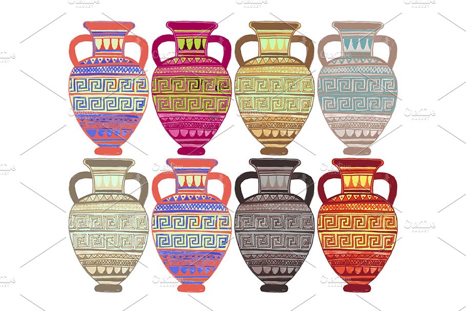 A set of ancient amphorae. cover image.