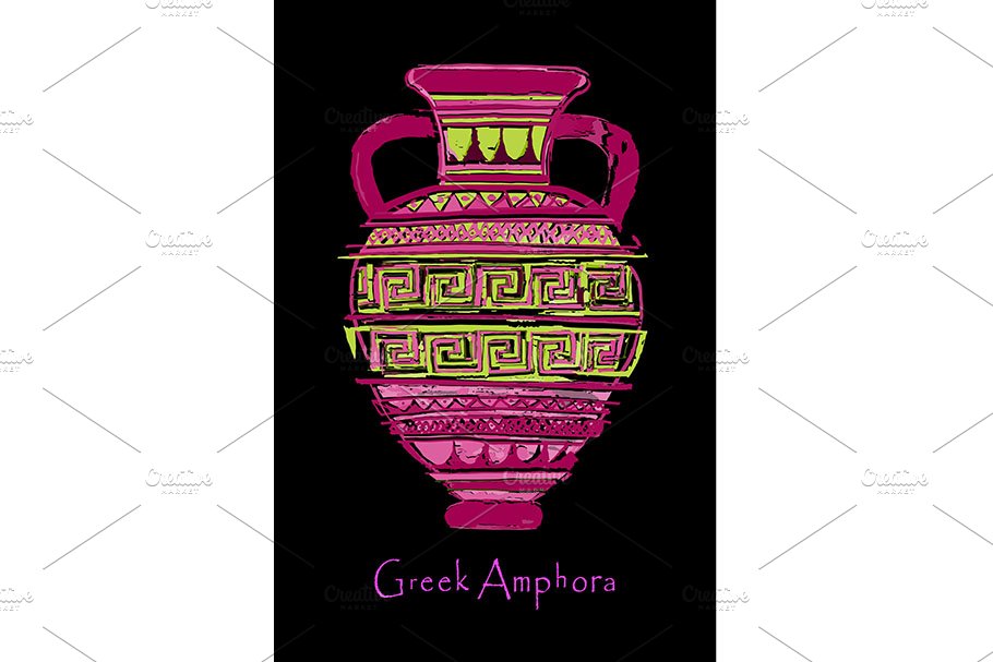 The silhouette of a broken amphora. preview image.