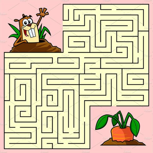 Cartoon Maze Game Education For Kids cover image.