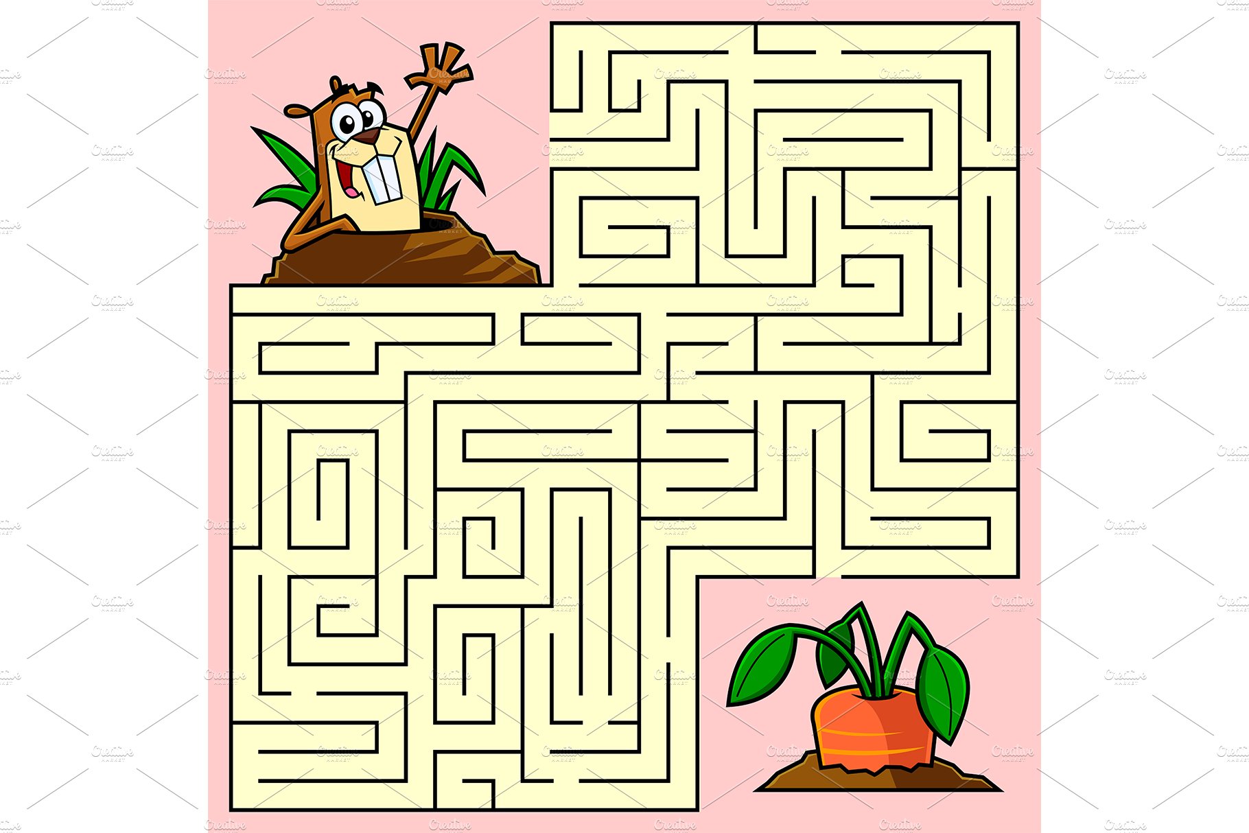 Cartoon Maze Game Education For Kids cover image.