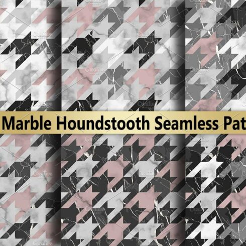 10 Marble  Houndstooth Seamless Set cover image.