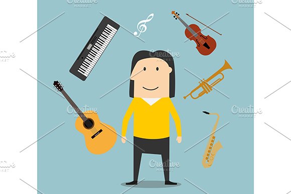 Musician profession icons cover image.
