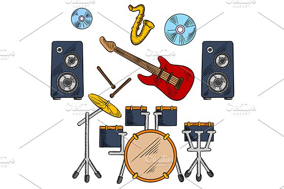 Musical band icons cover image.