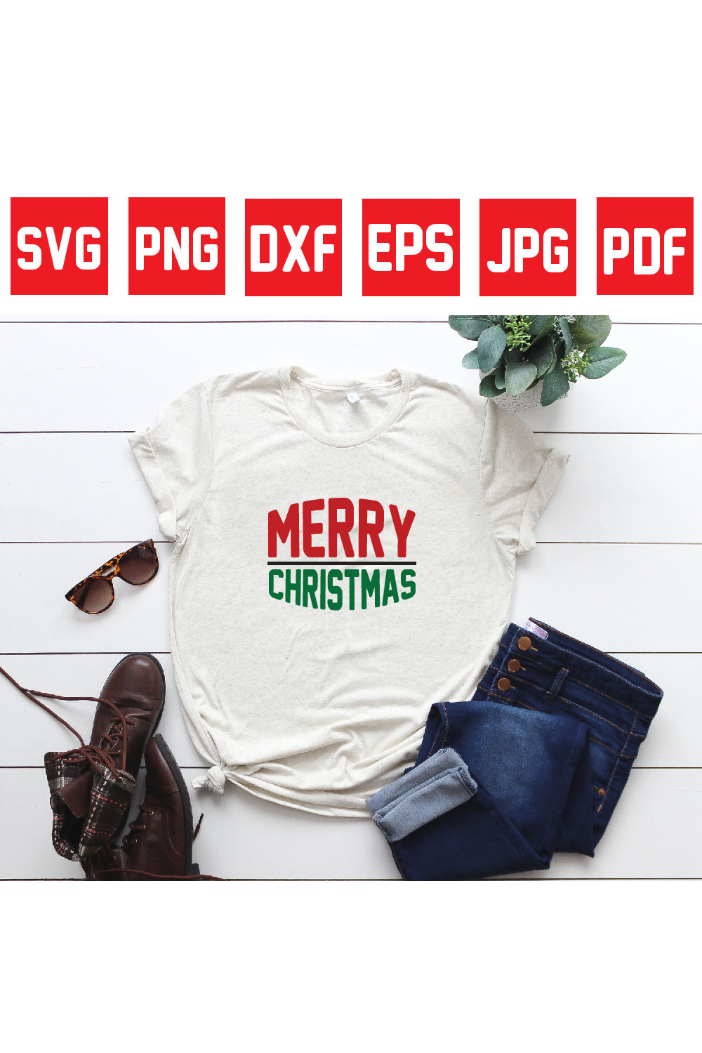merry christmas pinterest preview image.