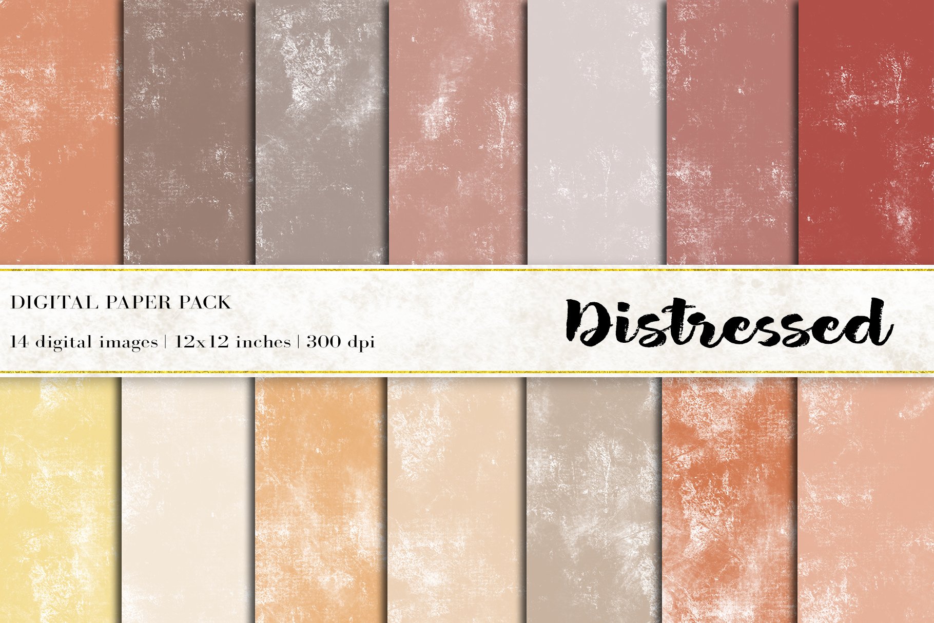 Distressed Digital Papers cover image.