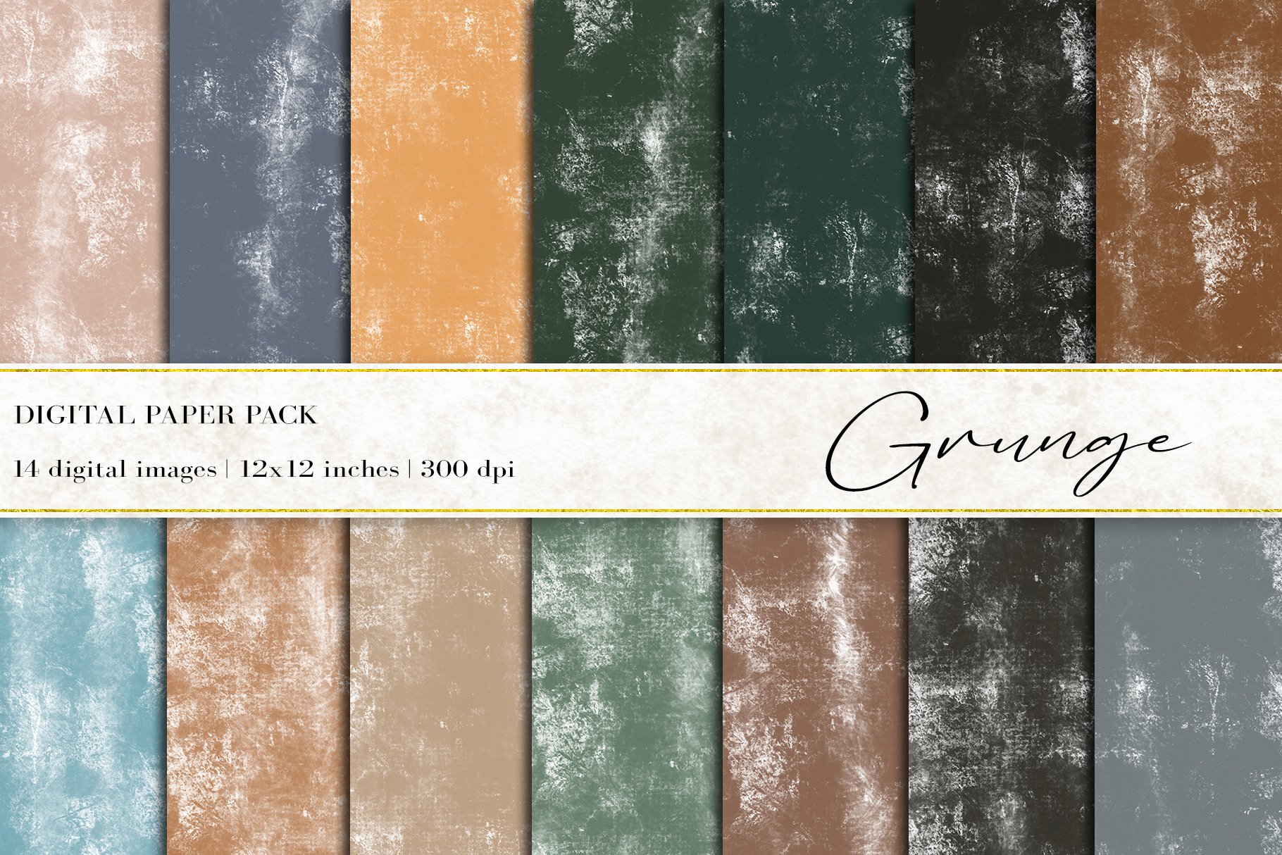 Grunge Digital Papers cover image.