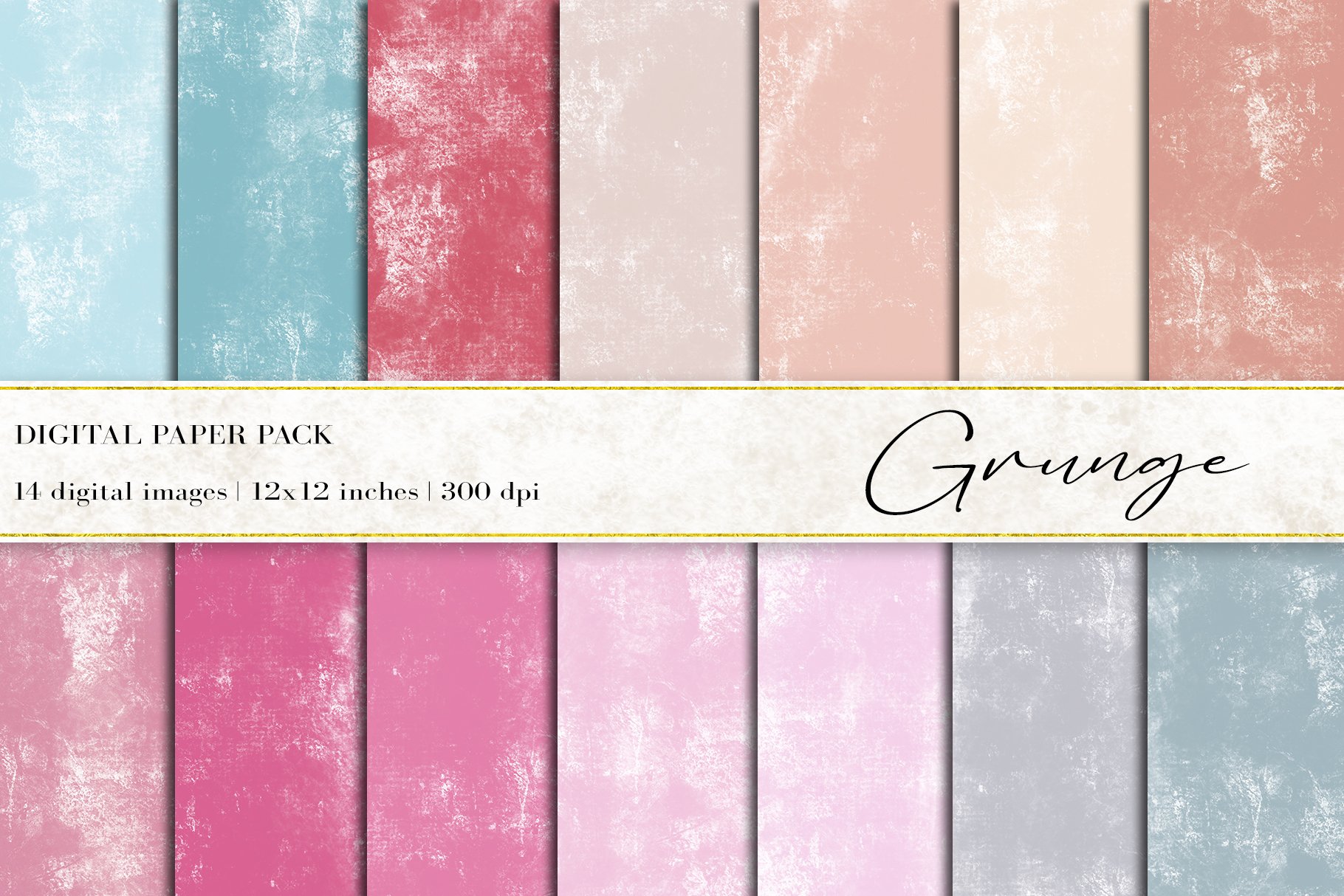 Grunge Digital Papers cover image.