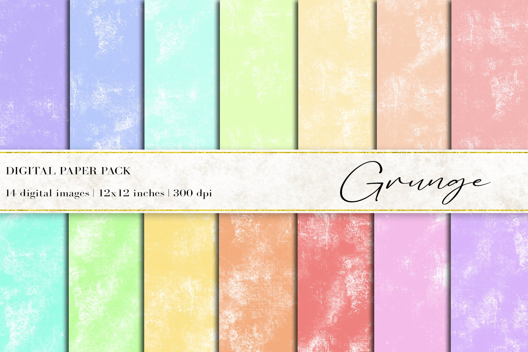 Grunge Digital Papers cover image.