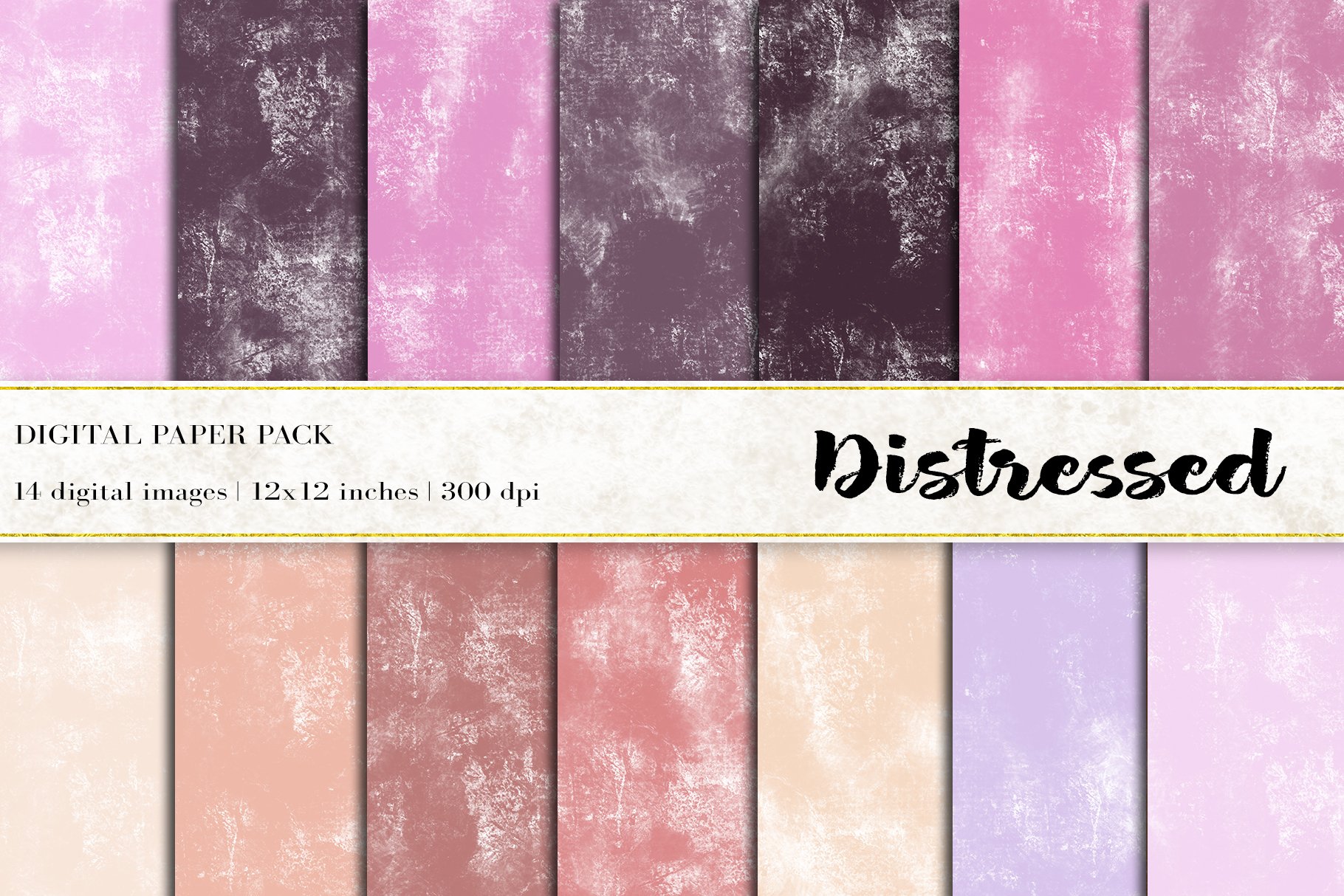 Distressed Digital Papers cover image.