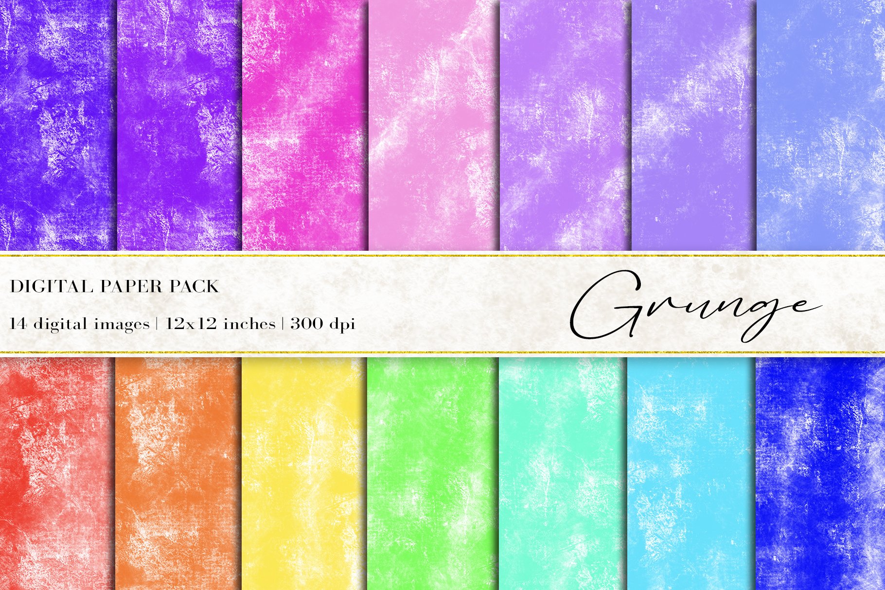 Grunge Digital Papers cover image.