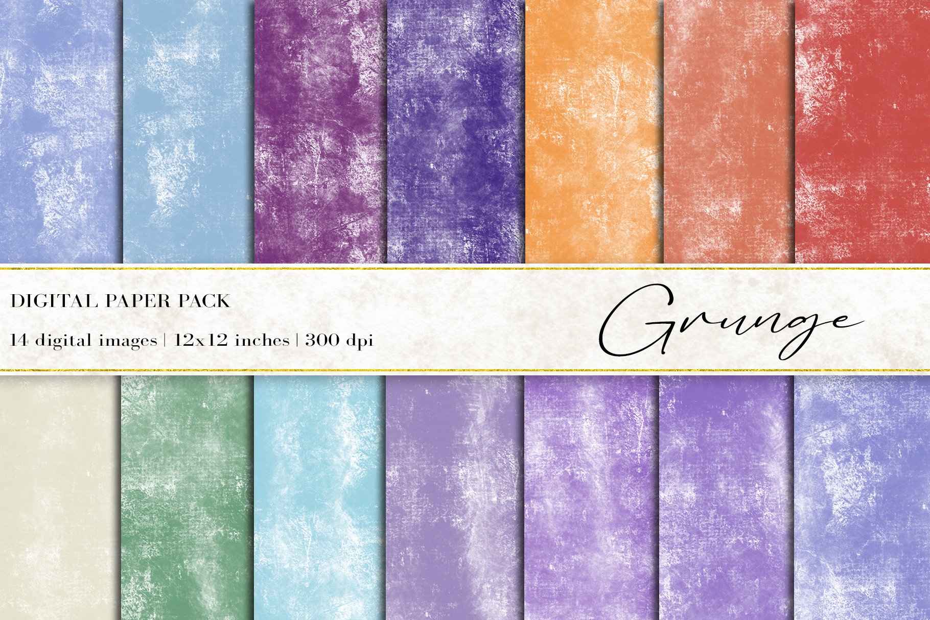 Grunge Digital Papers cover image.