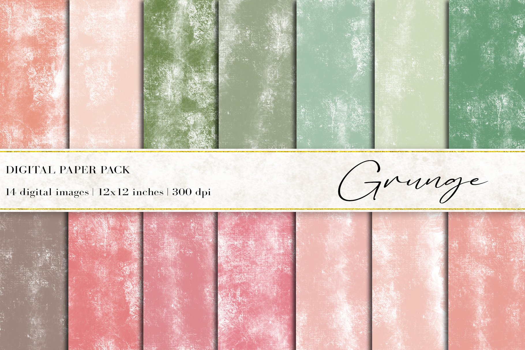 Grunge Digital Papers cover image.