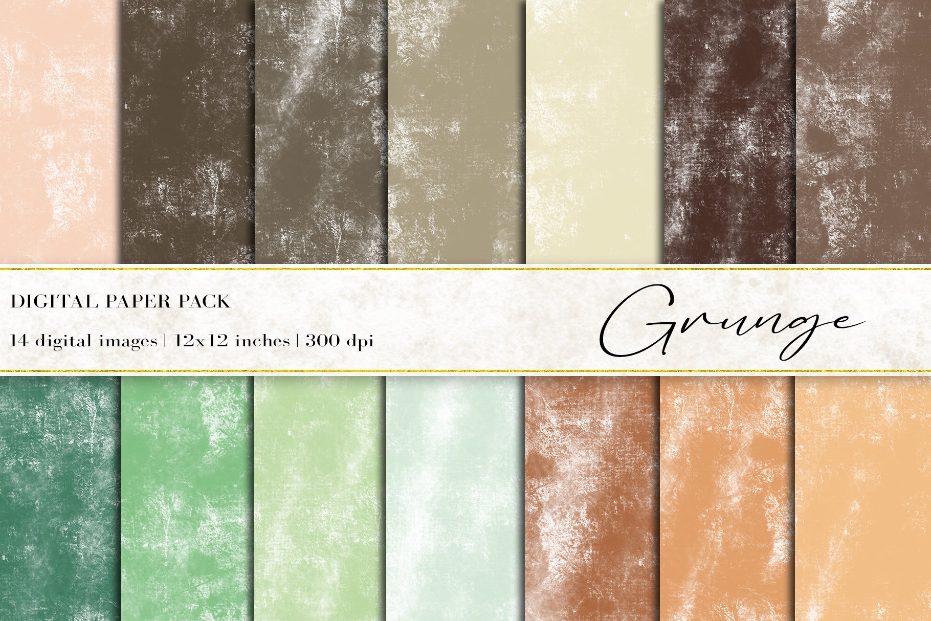 Grunge Digital Papers cover image.