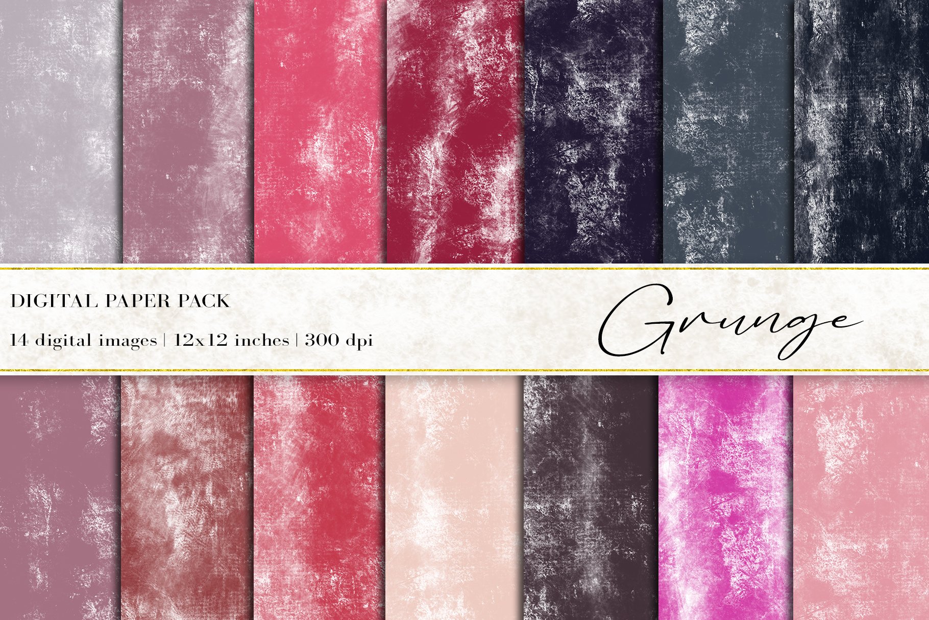 Grunge Digital Papers cover image.