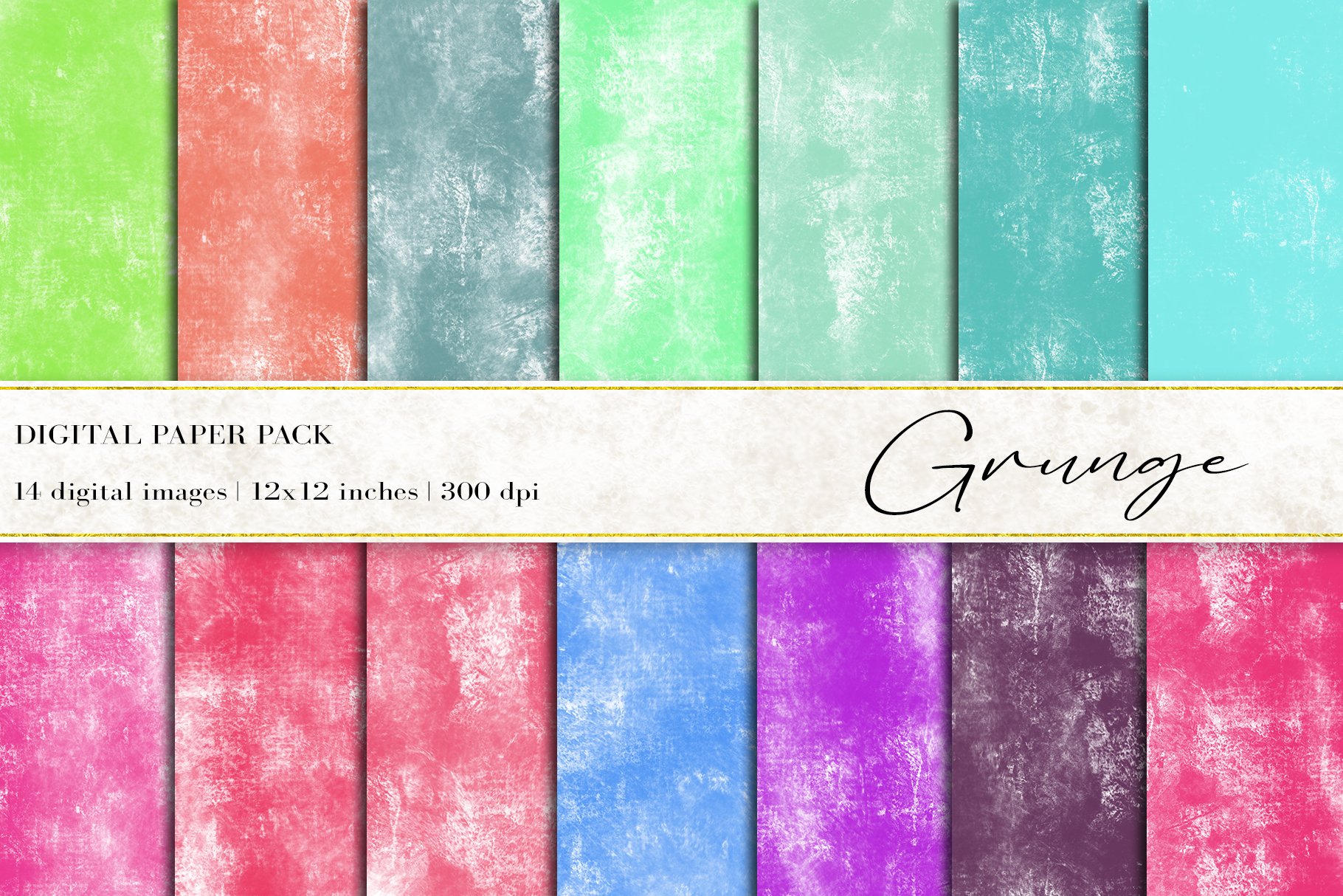 Grunge Digital Papers cover image.