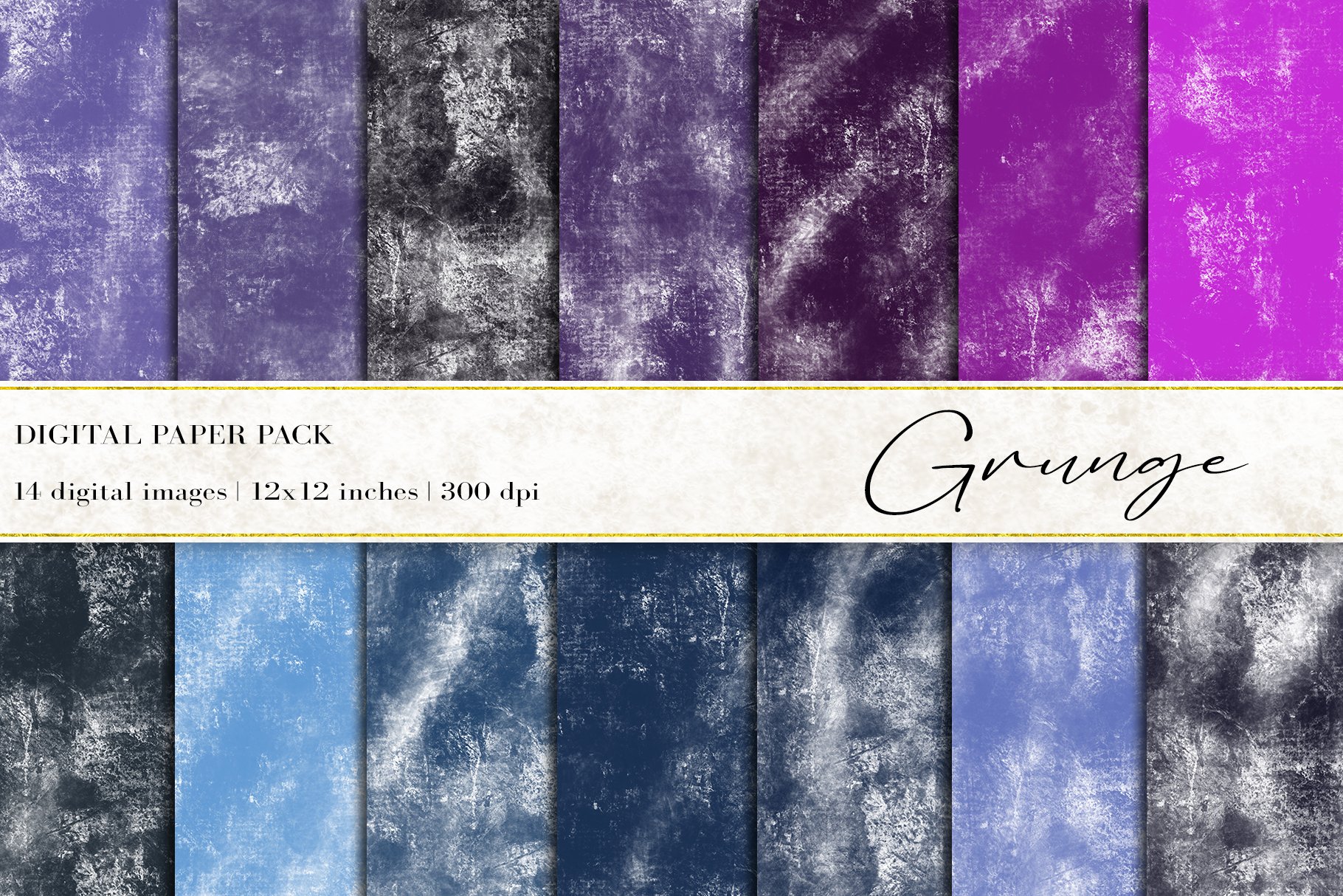 Grunge Digital Papers cover image.