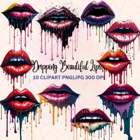 Dripping Beautiful Lips Watercolor cover image.